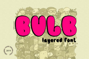 Bulb Layered: A Playful Vintage-Inspired Font